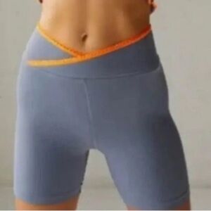 FP Movement by Free People Gray and Orange Yoga Shorts